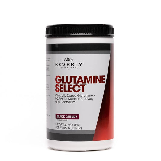 Beverly International Glutamine Select Plus BCAAs front of bottle
