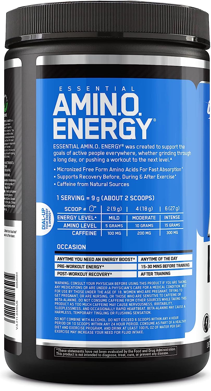 Optimum Nutrition Essential AmiN.O. Energy Servings- A1 Supplements Store