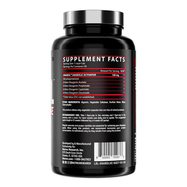 Nutrex Research Anabol Hardcore Supplements Facts