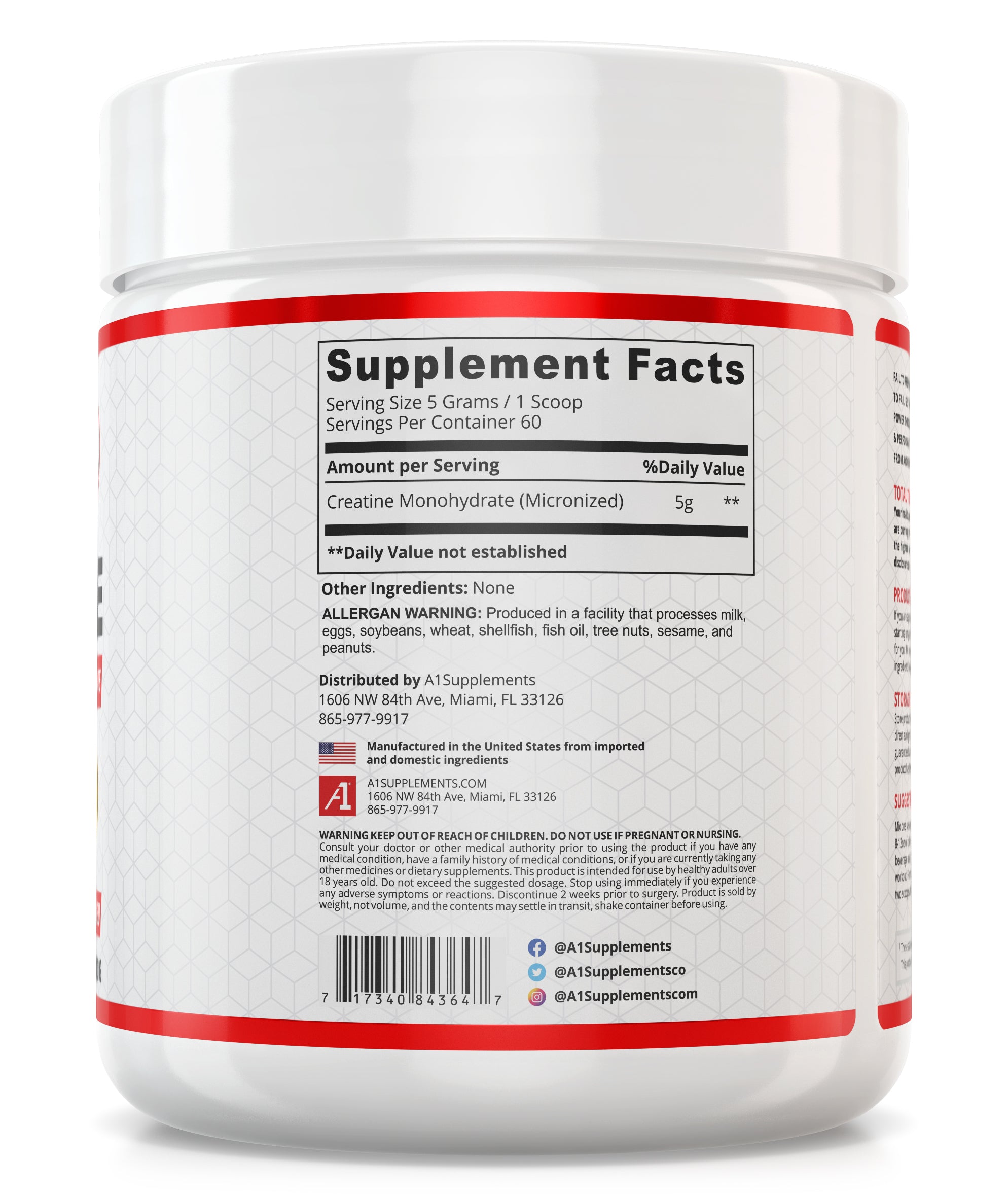 Ayone Nutrition Creatine - Supplement Facts