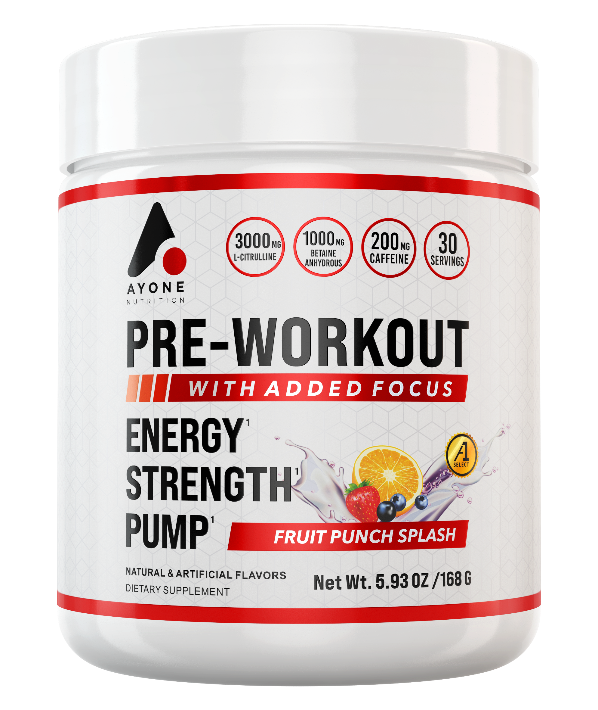 Ayone Nutrition Pre-Workout - Fruit Punch Splash