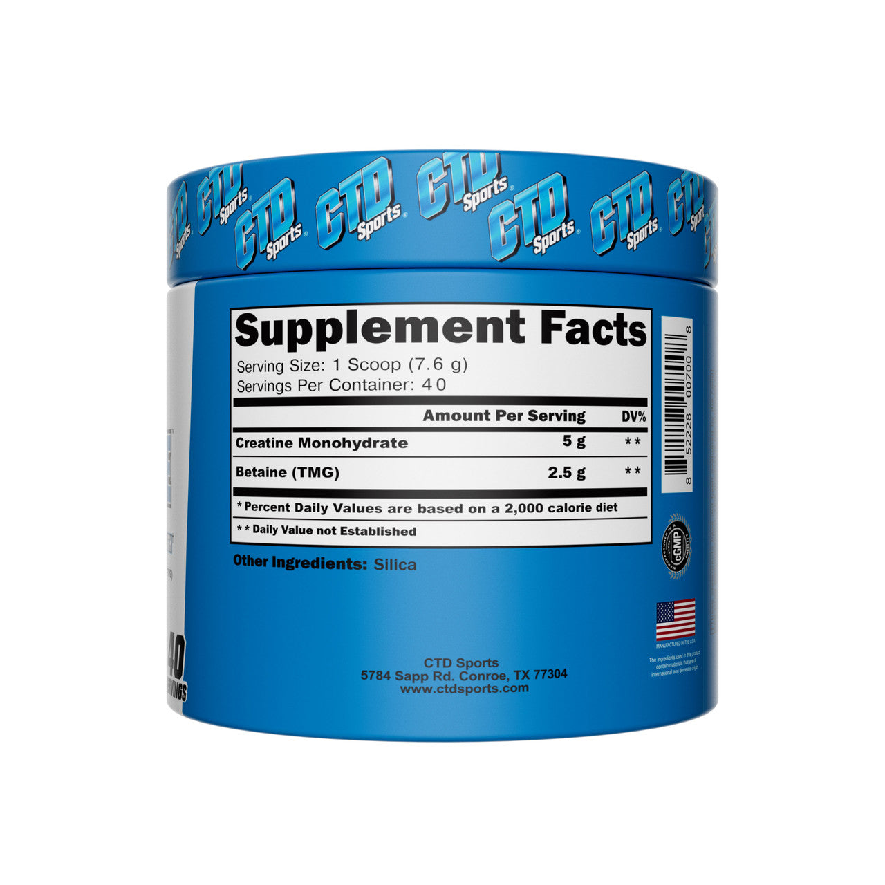 CTD Sports Creataine - Supplement Facts