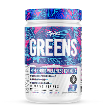 Inspired Nutraceuticals Greens Malibu Breeze front of bottle