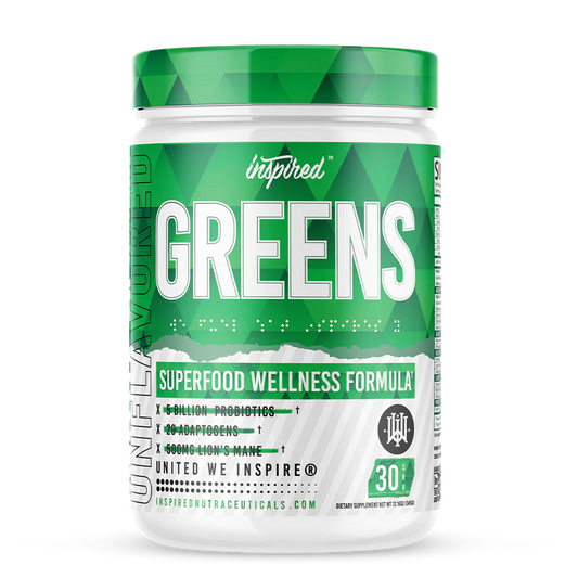 Inspired Nutraceuticals Greens Unflavored front of Bottle
