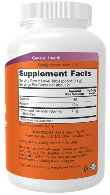 Now Collagen Peptides Powder - A1 Supplements Store