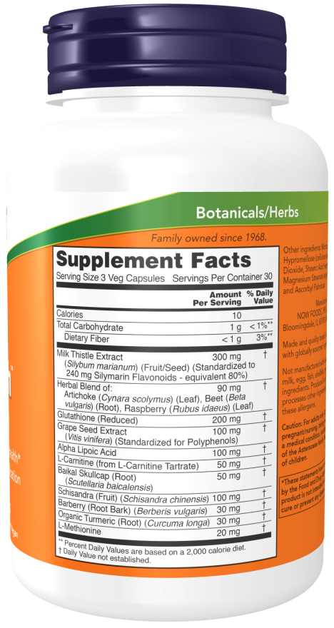 Now Liver Refresh Supplements Facts