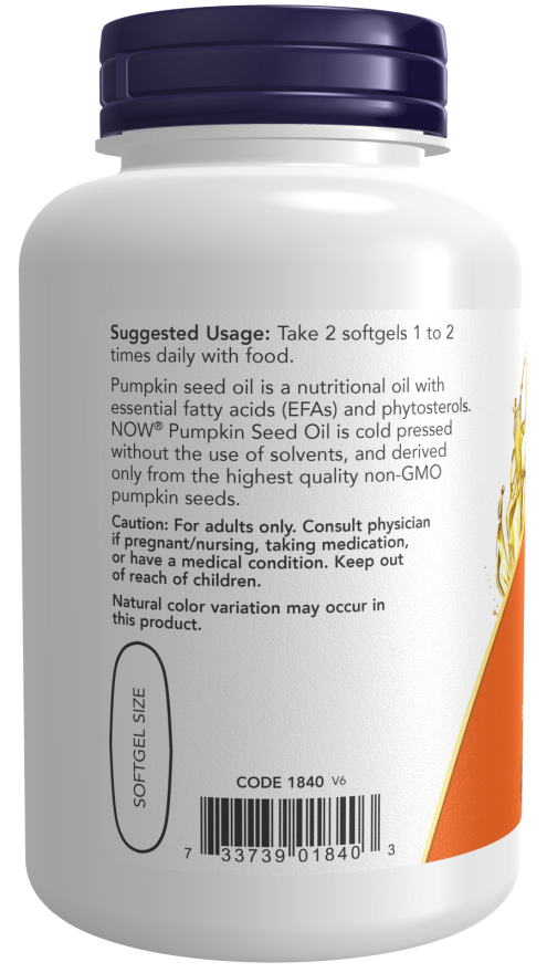 Now Pumpkin Seed Oil 1000 mg - A1 Supplements Store