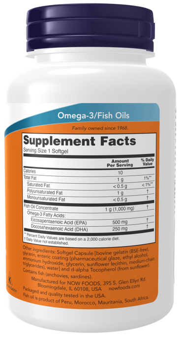 Now Ultra Omega-3 Supplements Facts
