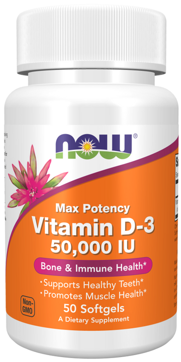 Now Vitamin D-3 50,000 IU - A1 Supplements Store