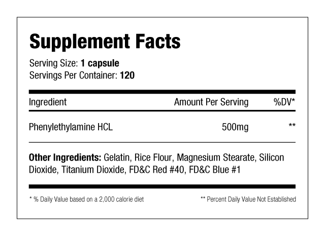 SNS PEA-500 Xtreme - A1 Supplements Facts