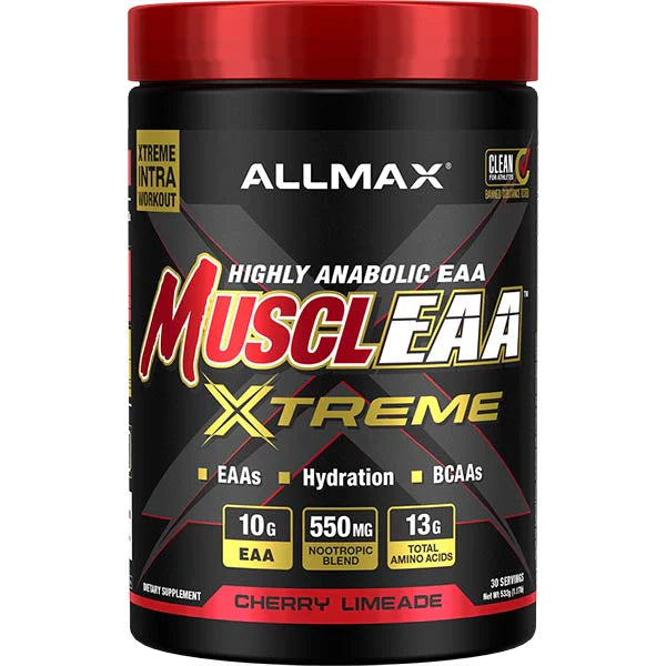 ALLMAX NUTRITION MUSCLE EAA XTREME Front of Bottle