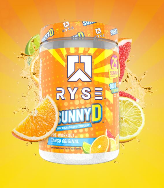 Ryse Supplements Pre-Workout - Orange highlight