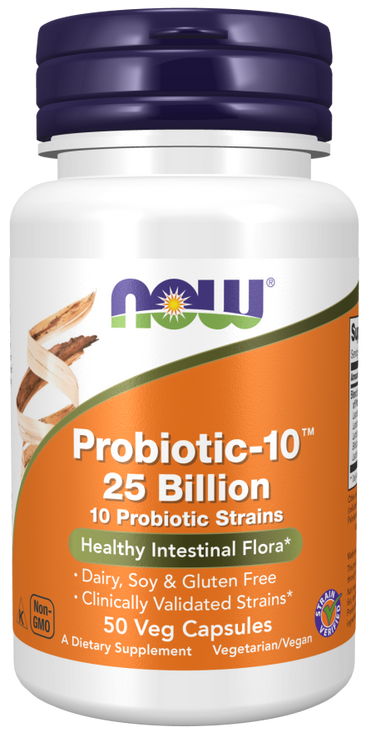 Now Probiotic-10 25 Billion Bottle