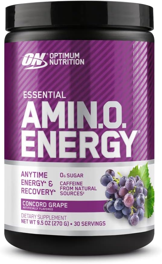 Optimum Nutrition Essential AmiN.O. Energy Concord Grape A1 Supplements Store