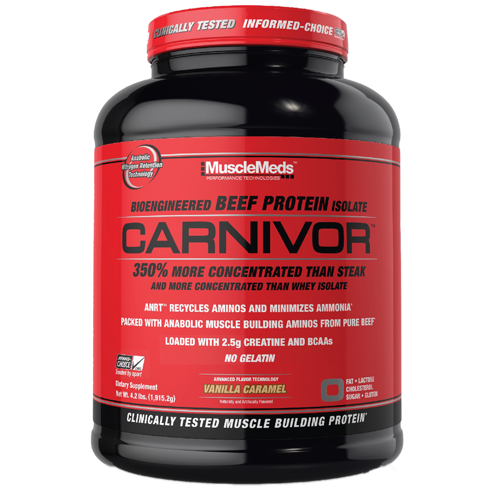 MuscleMeds Carnivor Beef Protein Vanilla Caramel 4.2 Lbs