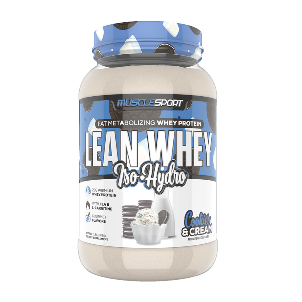 MUSCLESPORT Lean Whey cookies and cream bottle