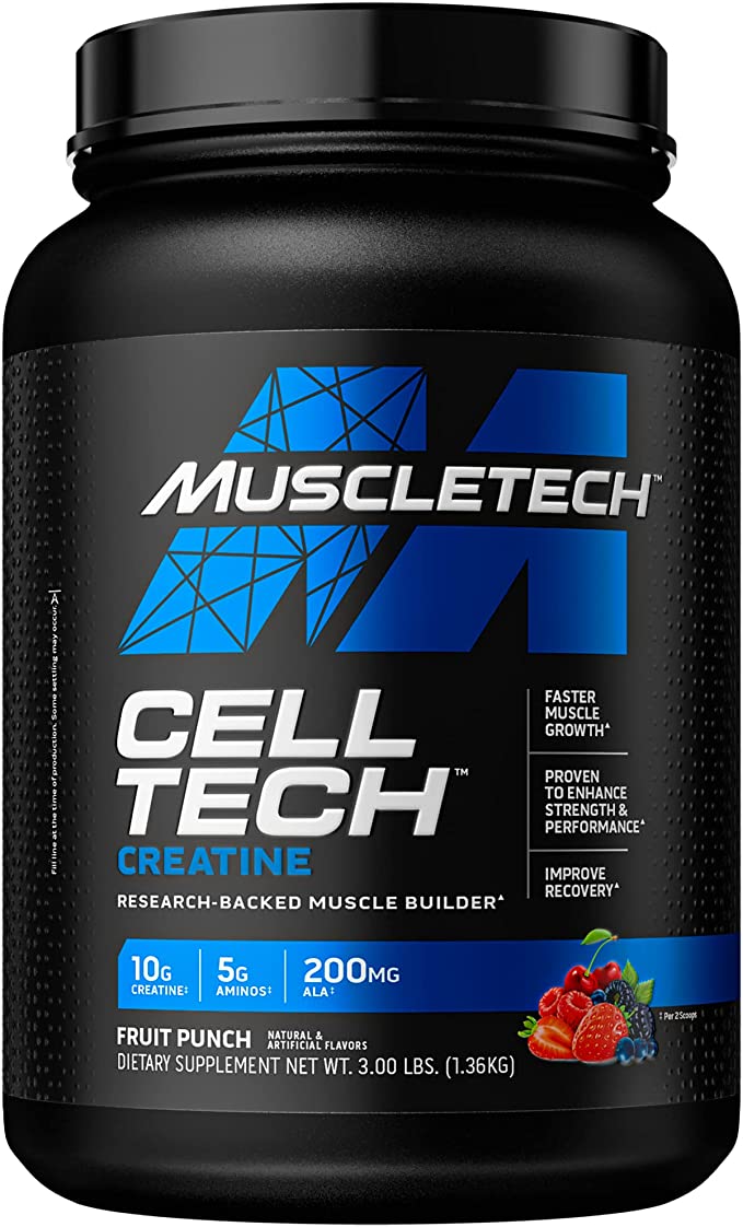 MuscleTech Cell Tech Performance Series fruit punch 3lbs bottle