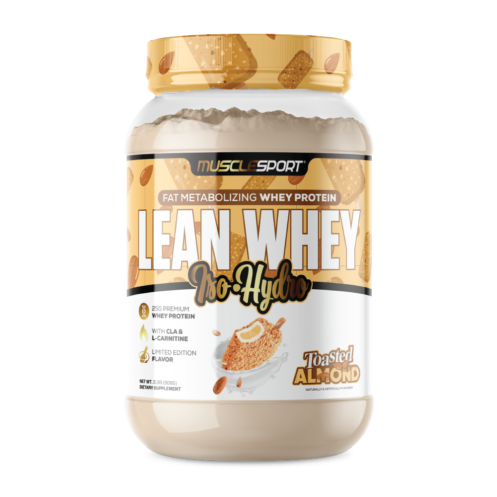 MUSCLESPORT Lean Whey  toasted almond flavor bottle