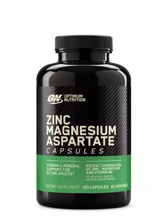 Optimum Nutrition Zinc Magnesium Aspartate Front 180 Capsules A1 Supplements Store