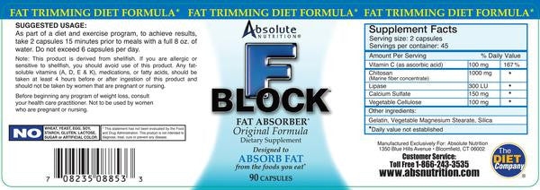Absolute Nutrition FBlock label