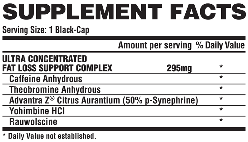 Nutrex Research LIPO-6 Black Supplements Facts