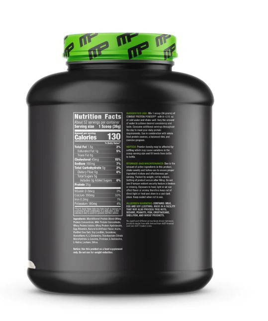 MusclePharm Combat Protein Powder Nutrition Facts