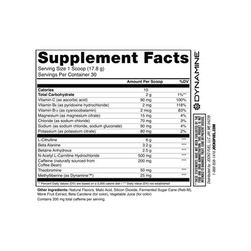 Jocko Fuel Pre-Workout supplement facts
