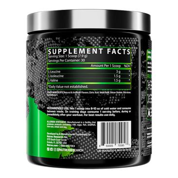 Nutrex Research BCAA 6000 Supplements Facts