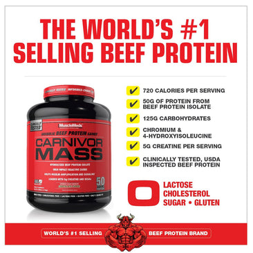 MuscleMeds Carnivor Mass Beef Protein - A1 Supplements Store