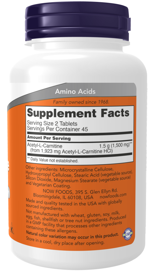Now Acetyl-L-Carnitine 750 mg
