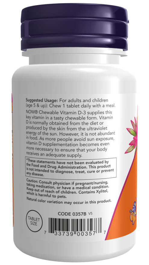 Now Chewable Vitamin D-3 1000 IU