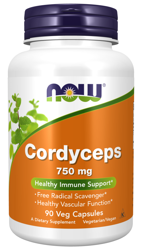 Now Cordyceps 750mg - Front of the Bottle