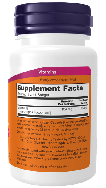 Now E-200 - Supplement Facts