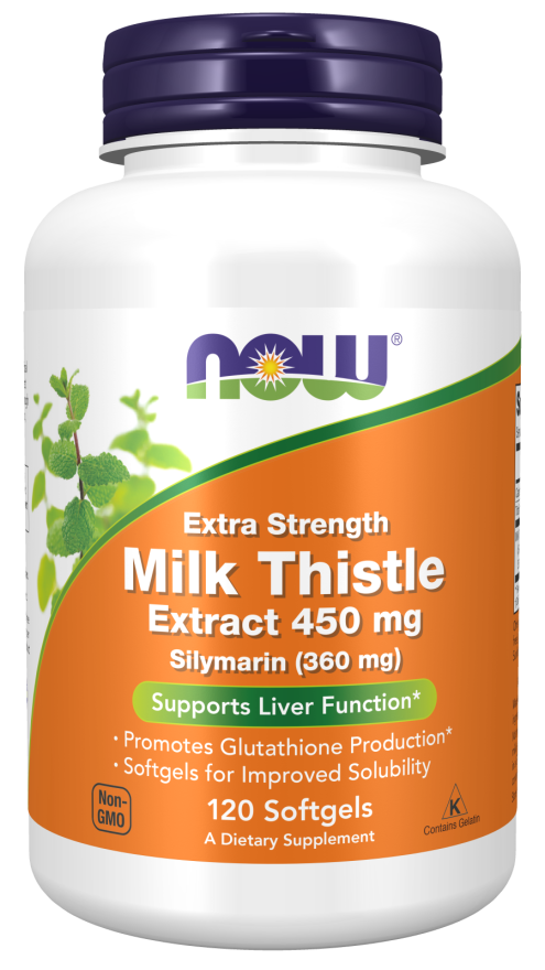 Now Extra Strength Milk Thistle Extract 450 mg