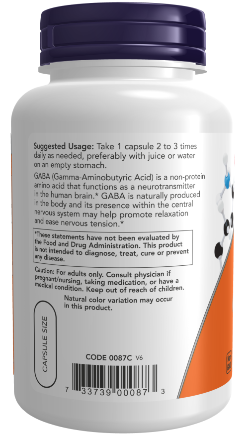 Now Gaba 500 MG - A1 Supplements Store