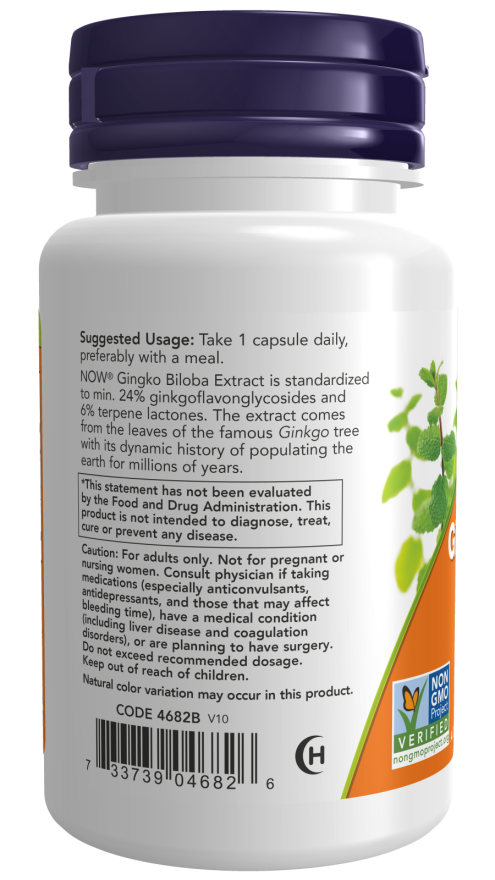 Now Ginkgo Biloba Double Strength 120mg - A1 Supplements Store