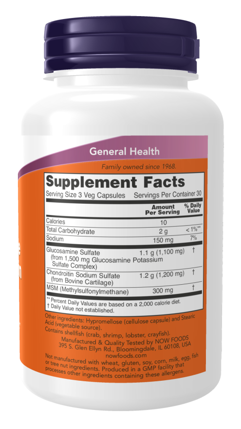 Now Glucosamine & Chondroitin MSM - A1 Supplements Store