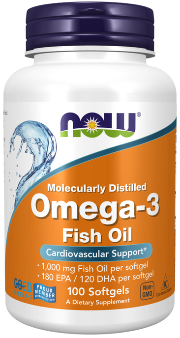 Now Omega-3 1000mg Bottle 100 Softgels