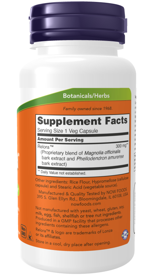 Now Relora  300mg Supplements Facts