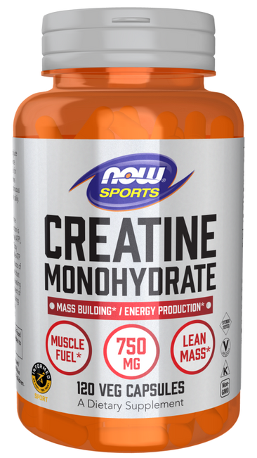 Now Sports Creatine Monohydrate Capsules Bottle