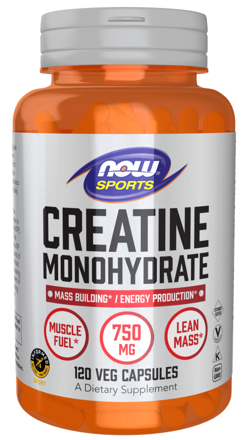 Now Sports Creatine Monohydrate Capsules Bottle