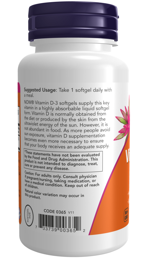 Now Vitamin D-3 1000IU Directions