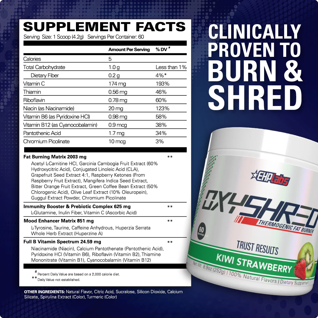 EHP Labs Oxyshred - Supplement Facts