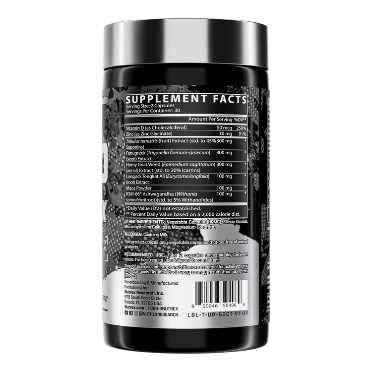Nutrex Research T-Up Max Supplement Facts- A1 Supplements Store