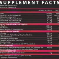 Nutrex Outlift Amped Supplement Facts