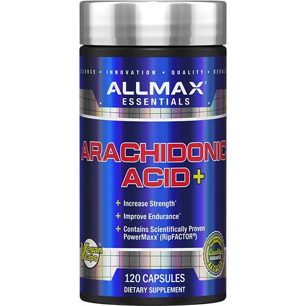 Allmax Nutrition Arachidonic Acid + front of the bottle