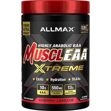 ALLMAX NUTRITION MUSCLE EAA XTREME Front of Bottle