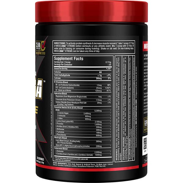 ALLMAX NUTRITION MUSCLE EAA XTREME - Supplement Facts