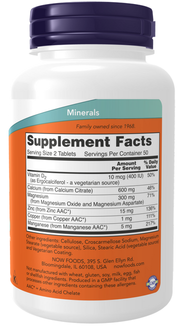 Now Calcium Citrate Supplement Facts