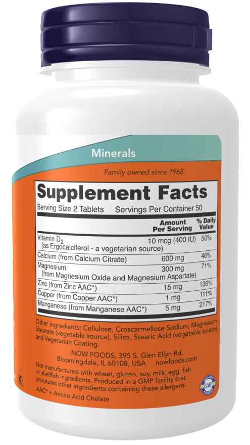Now Calcium Citrate Supplement Facts